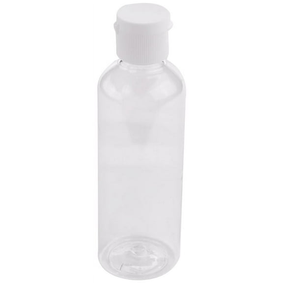 4 x 100ml Plastic Clear Bottles Travel Shampoo Cosmetic Container
