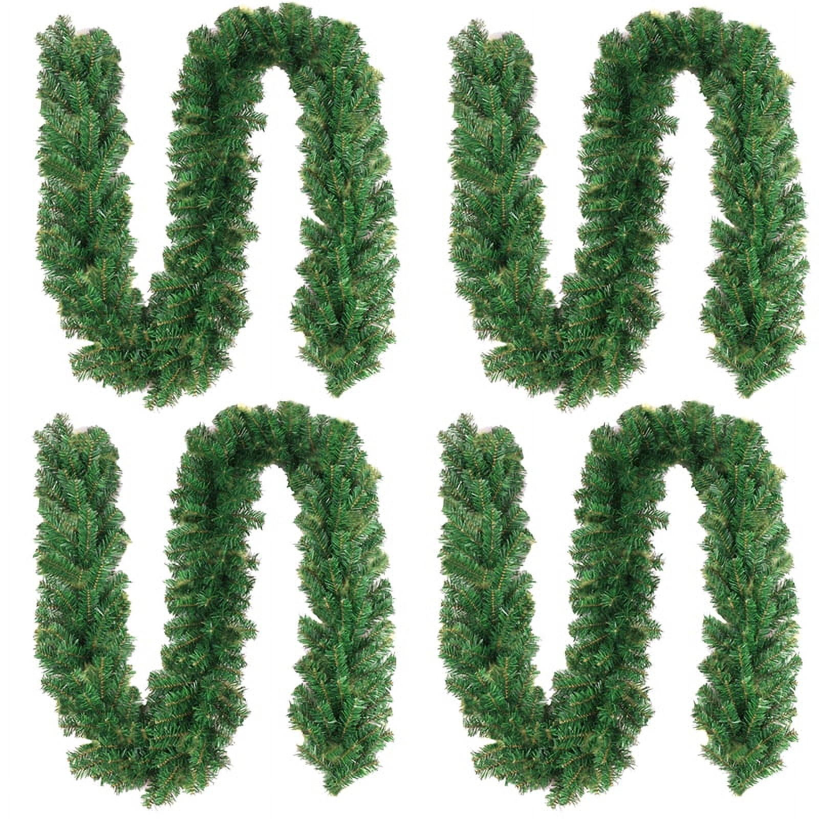 4 x 10FT Christmas Garland Decoration,Artificial Garland for Outdoor or Indoor Holiday Home