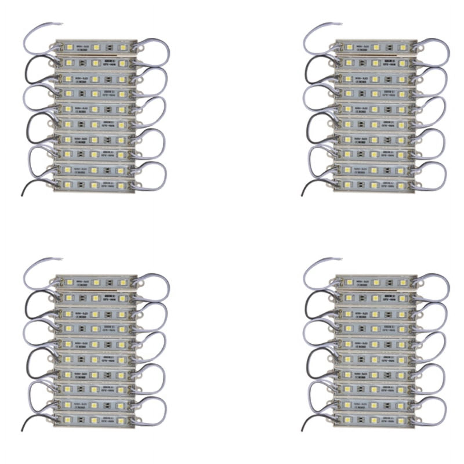 4 x 10Pcs 5050 SMD 3 LED Module LED Strip String Light Waterproof DC ...