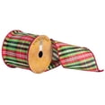 thumbnail image 1 of 4" x 10yd Red Green White Plaid, 1 of 2
