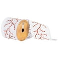 thumbnail image 1 of 4" x 10yd White Red Embroider Berry, 1 of 1