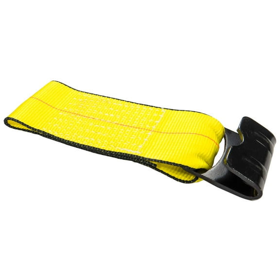 US Cargo Control 4 Inch x 11 Inch Yellow Fixed End with Flat Hook and Bolt Loop, Use To Replace Old Straps Without Paying To Replace The Ratchet Too