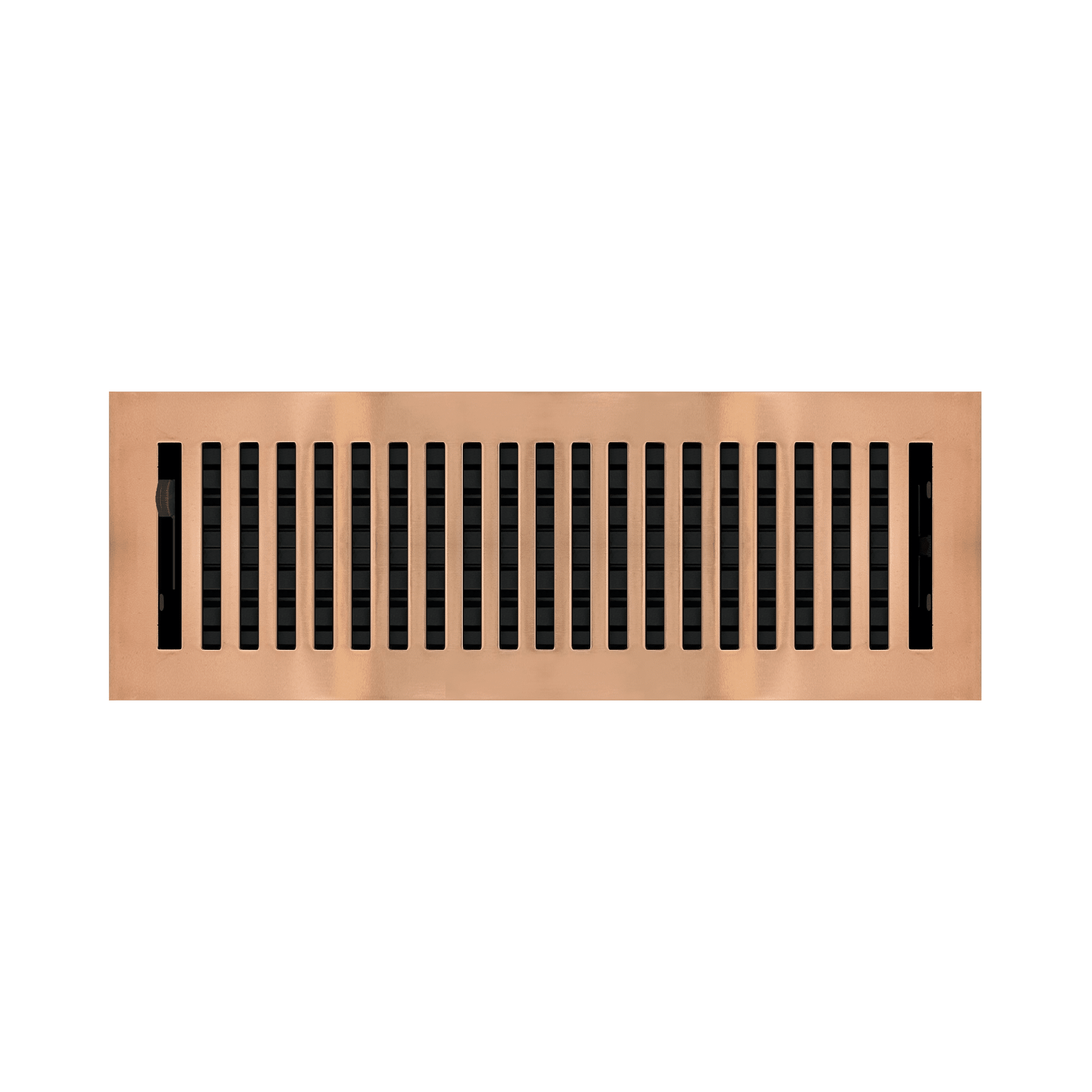 4" x 12" Copper Plated Contemporary Style Floor Register - Decorative Vent Cover