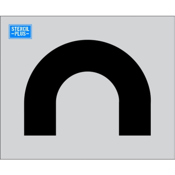 4" x 12" Double Loop Line Parking Lot Pavement Marking Stencil Thickness: .060