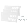 thumbnail image 1 of 4" x 12" Duct Opening Vent Cover, 3 Pcs Toe Kick Vent Cover HVAC for Wall Floor, White-Outer Size: 5.4" x 13.4", 1 of 7