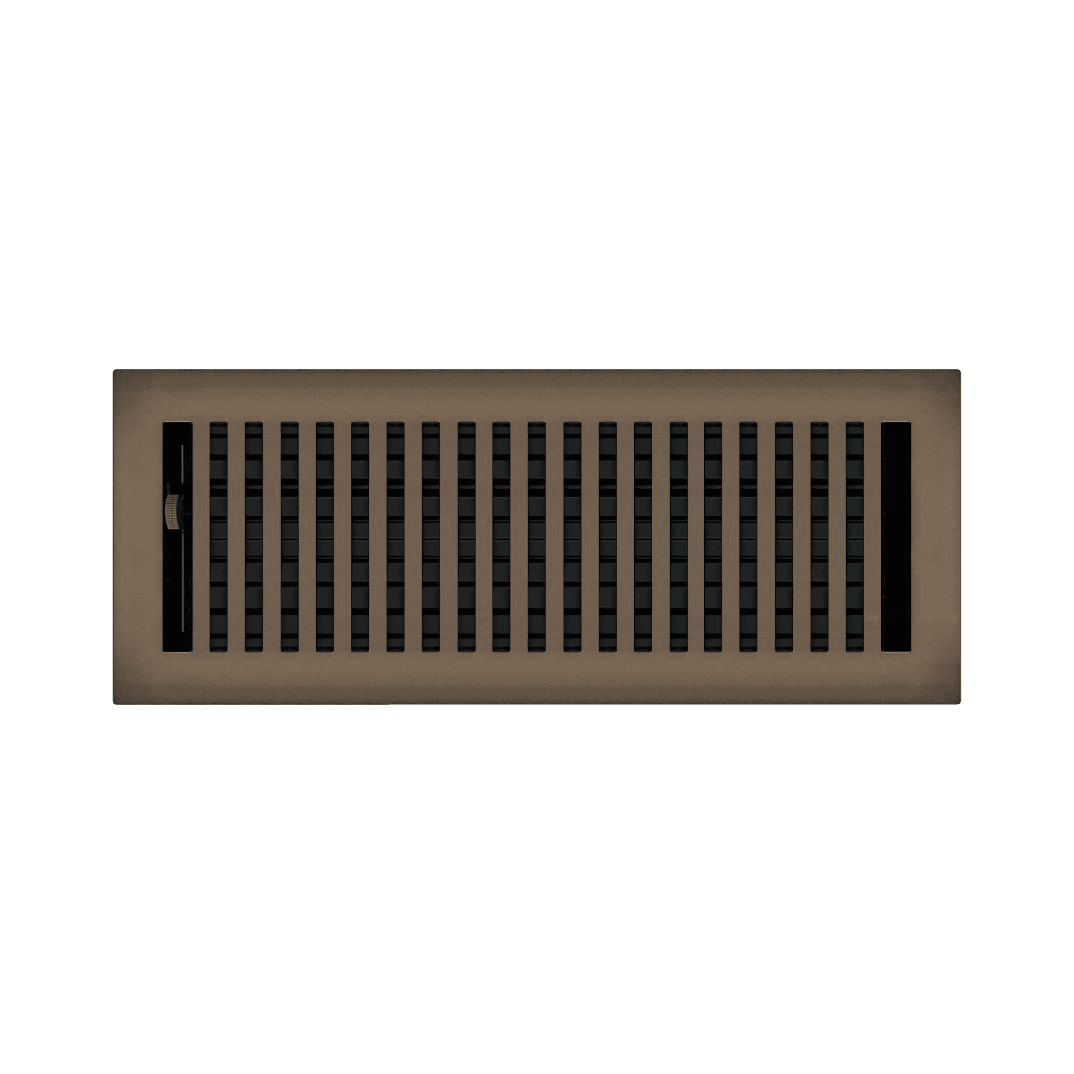 4" x 12" Oil Rubbed Bronze Contemporary Style Floor Register - Decorative Vent Cover