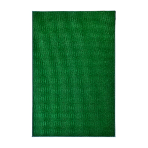 Koeckritz Rugs Waffle Indoor/Outdoor Green Area Rug, 4' x 12'