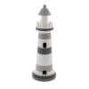 4" x 13" Gray Wood Light House Sculpture, by DecMode