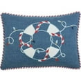 thumbnail image 1 of 4 x 13 x 18 in. Blue Red & White Coastal Christmas Throw Pillow, 1 of 1