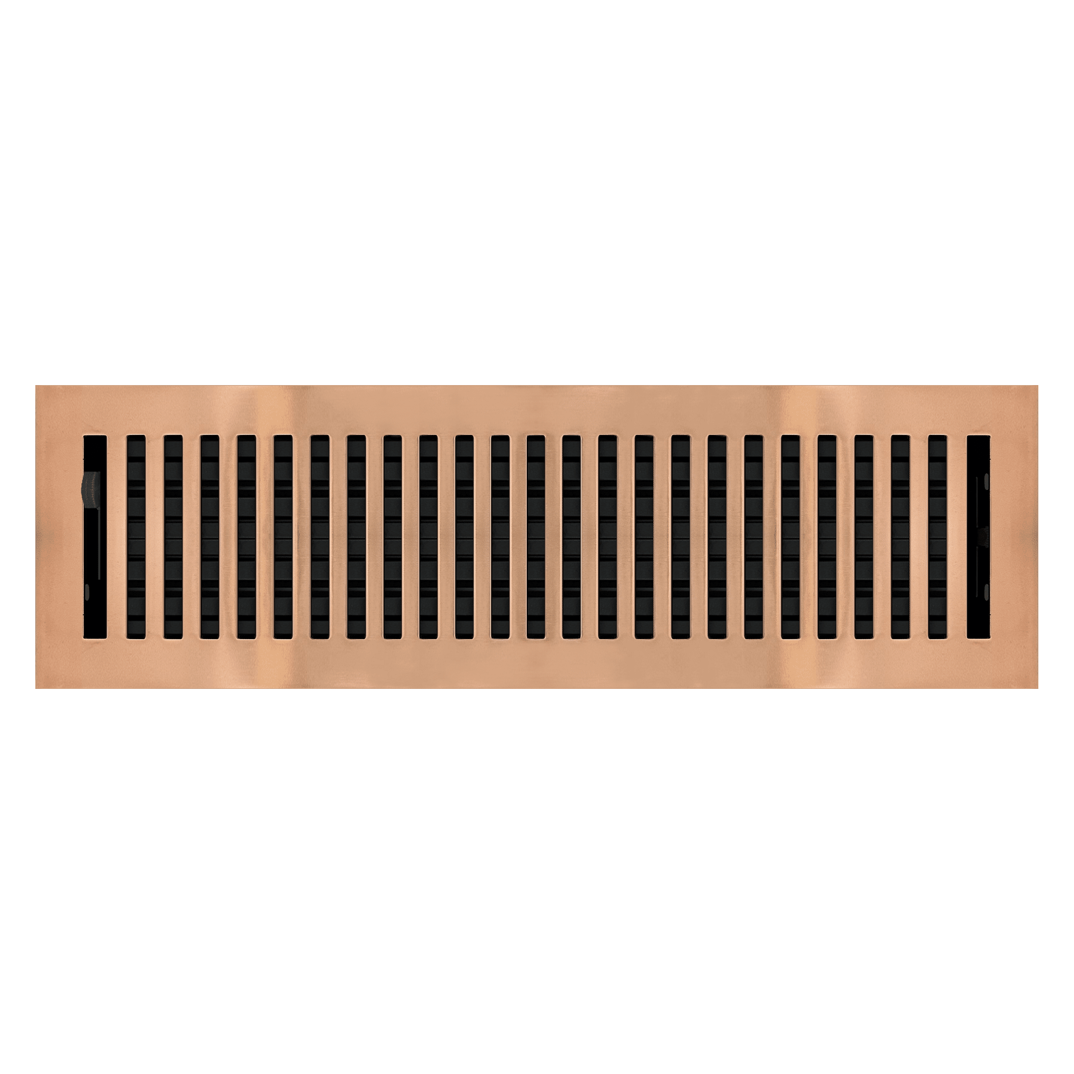 4" x 14" Copper Plated Contemporary Style Floor Register - Decorative Vent Cover