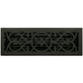 thumbnail image 1 of 4" x 14" Flat Black Victorian Style Floor Register - Decorative Vent Cover, 1 of 5