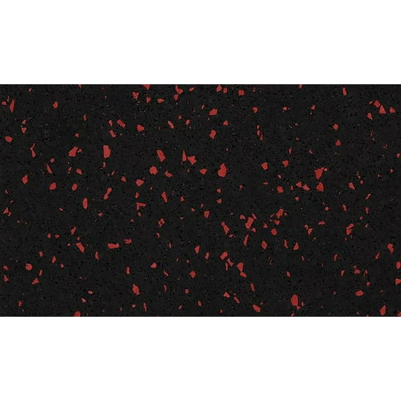 4' x 15' x 8mm Rolled Rubber Floor for Fitness & Workout Spaces (10% Red Devil)