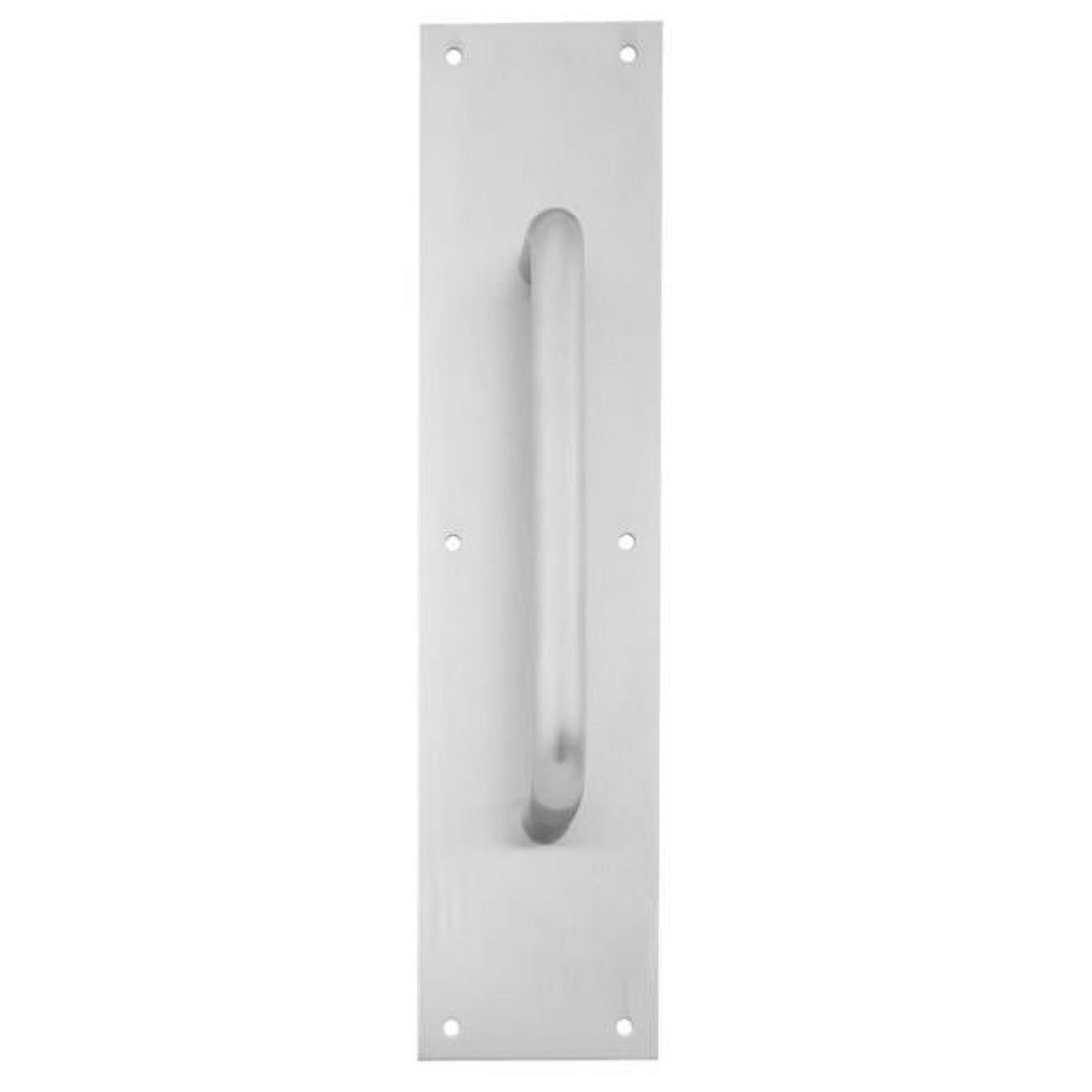 4 x 16 in. Square Corner Pull Plate with 6 in. 1194 Pull, Satin Stainless Steel - image 1 of 1