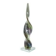 thumbnail image 1 of 4" x 17" Multi Colored Glass Swirl Abstract Sculpture with Clear Base, by DecMode, 1 of 9