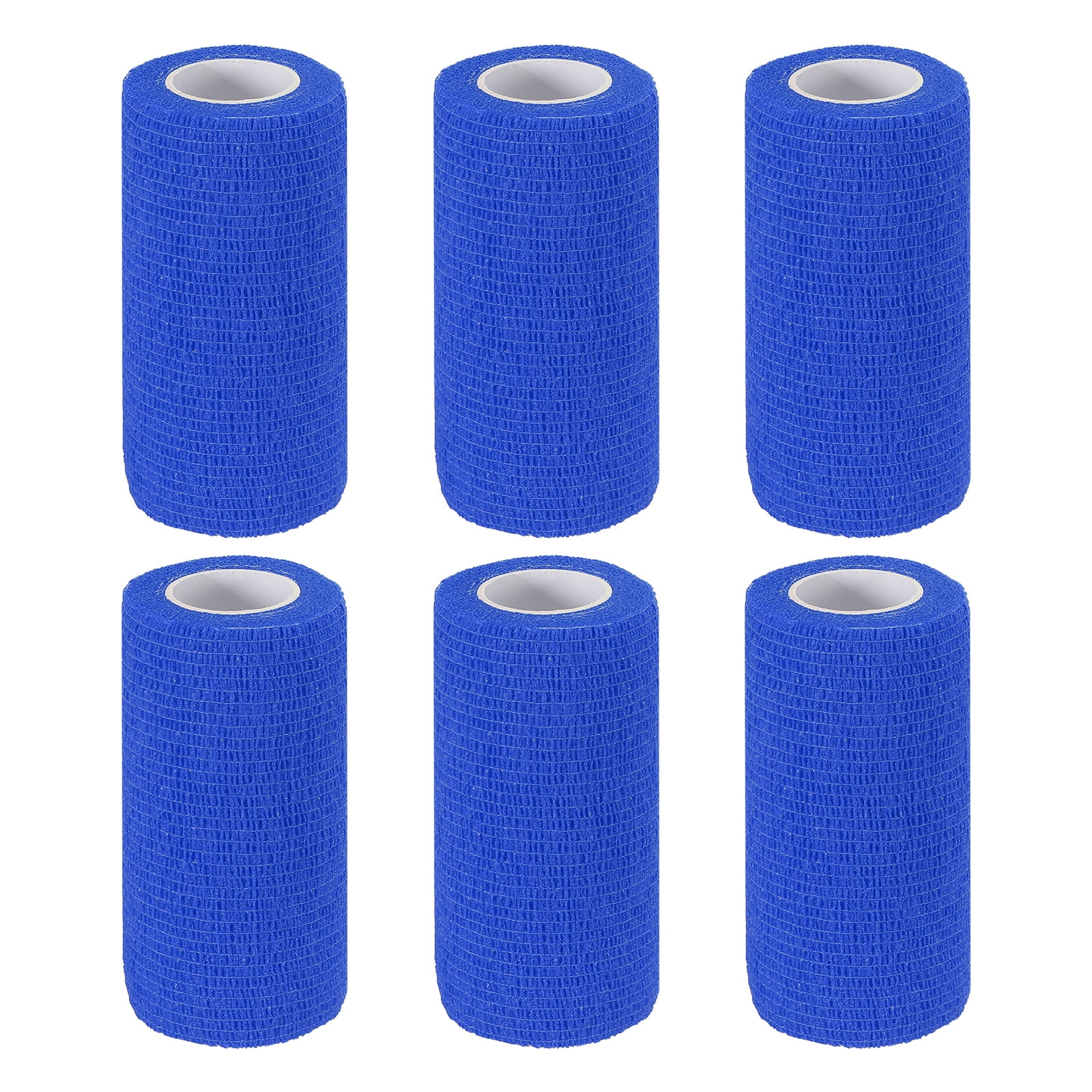4" x 177" 6 Pcs Self Adhesive Bandage Wrap Elastic Self Tape Sport Blue