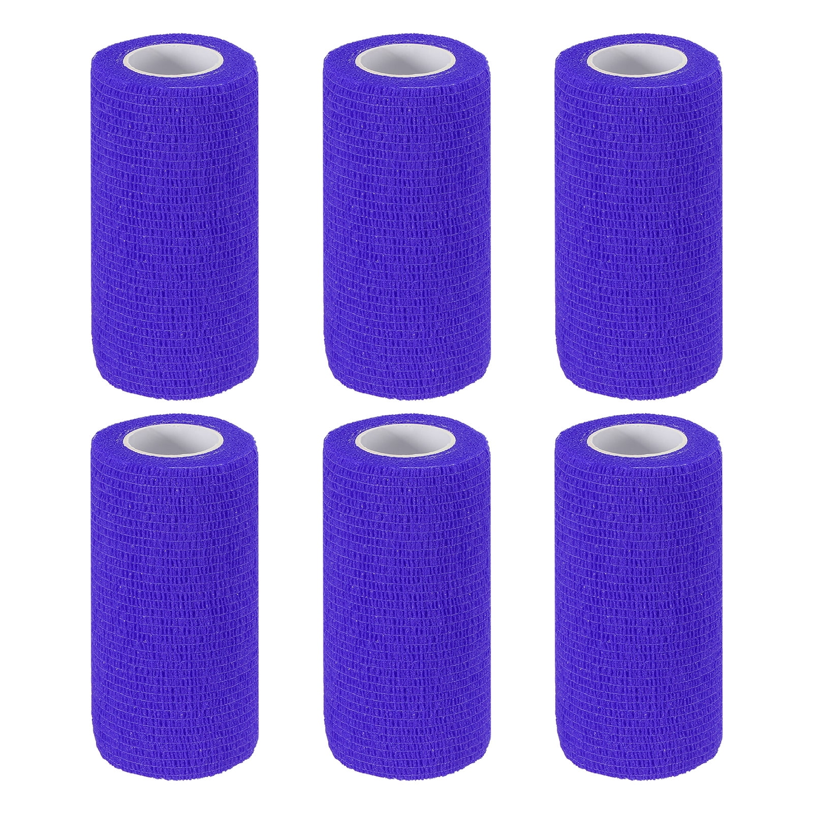 4" x 177" 6 Pcs Self Adhesive Bandage Wrap Elastic Self Tape Sport Dark Blue