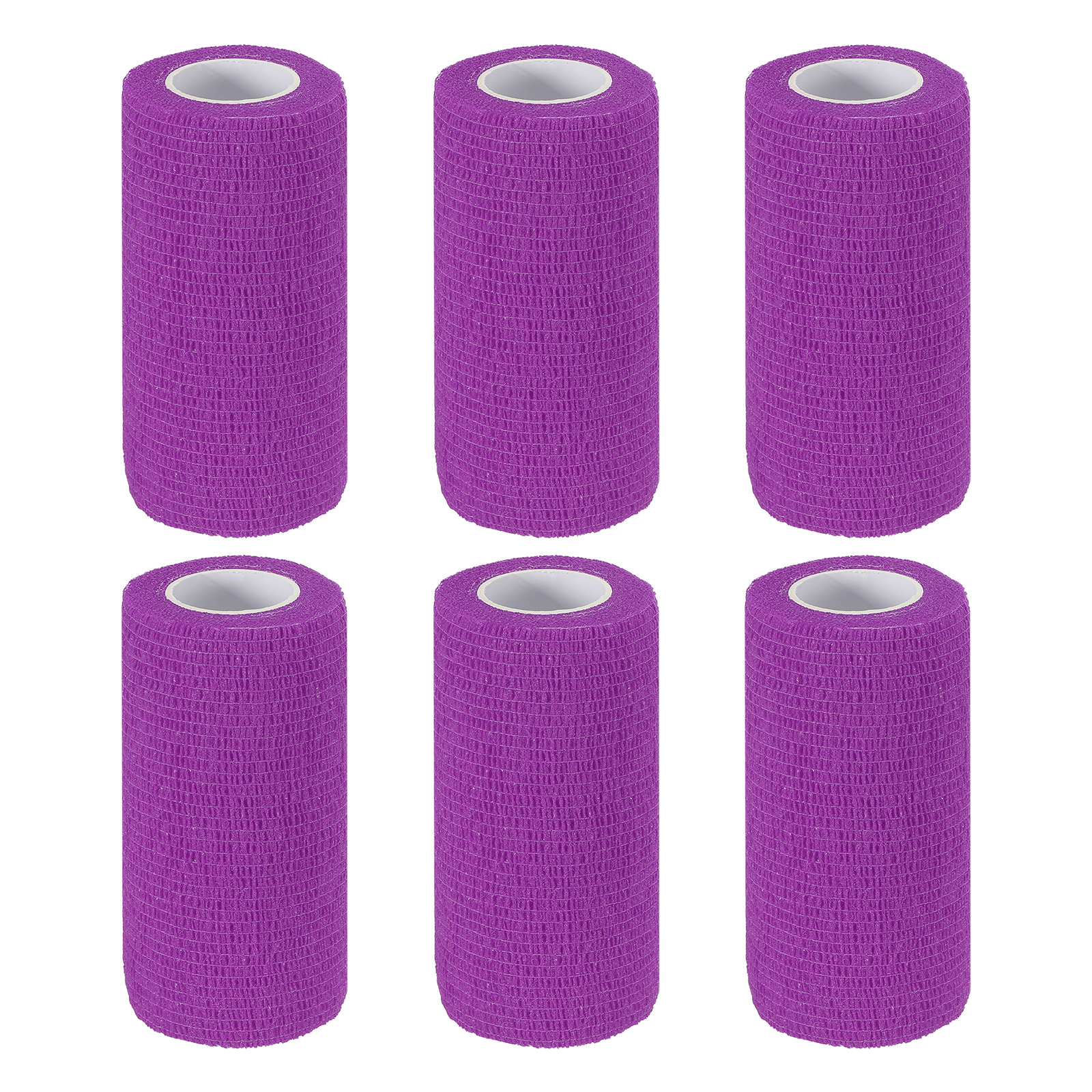 4" x 177" 6 Pcs Self Adhesive Bandage Wrap Elastic Self Tape Sport Purple