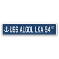 thumbnail image 1 of 4 x 18 in. A-16 Street Sign - USS Algol LKA 54, 1 of 1