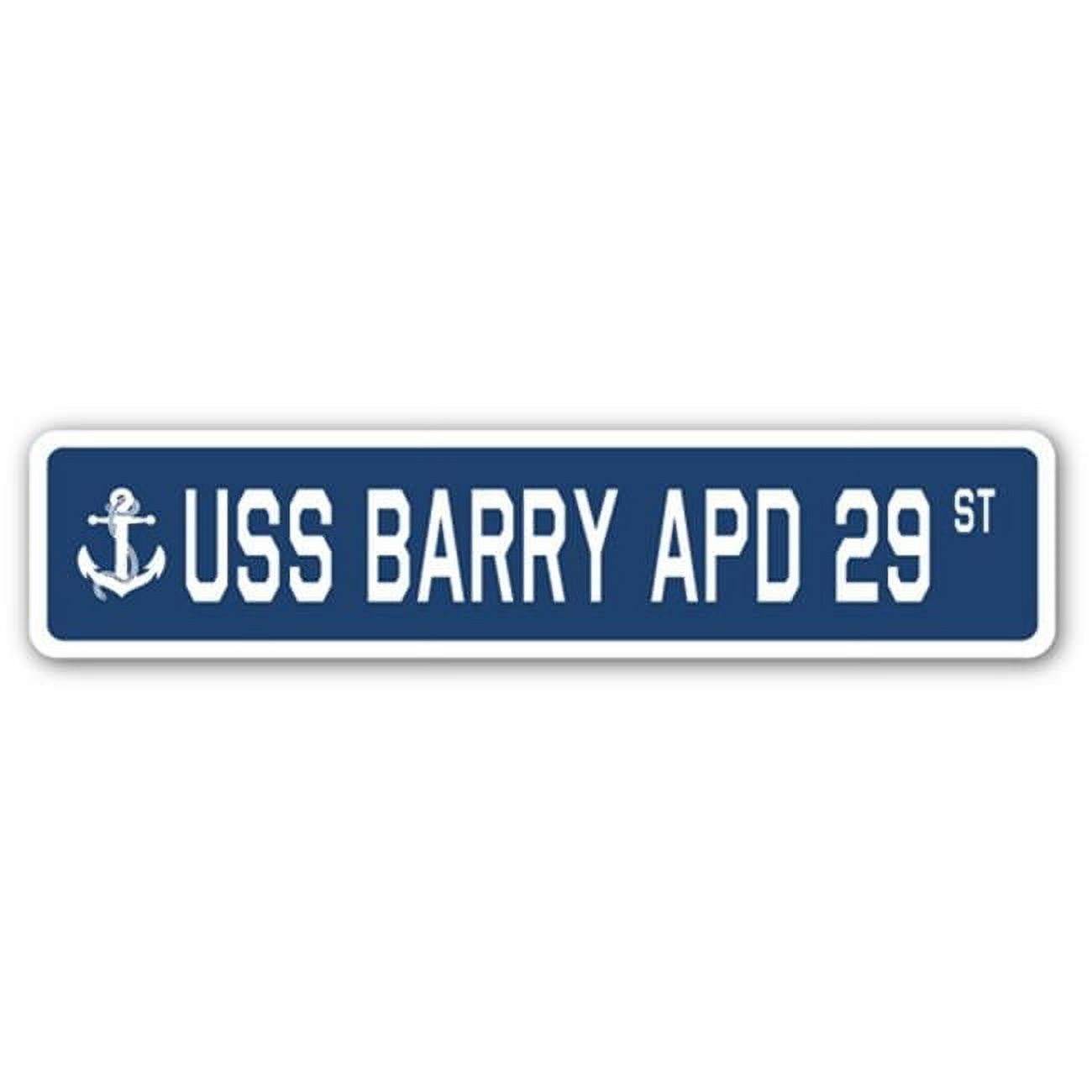 4 x 18 in. A-16 Street Sign - USS Barry APD 29 - Walmart.com
