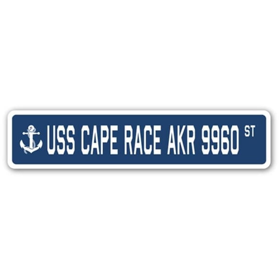 4 x 18 in. A-16 Street Sign - USS Cape Race AKR 9960