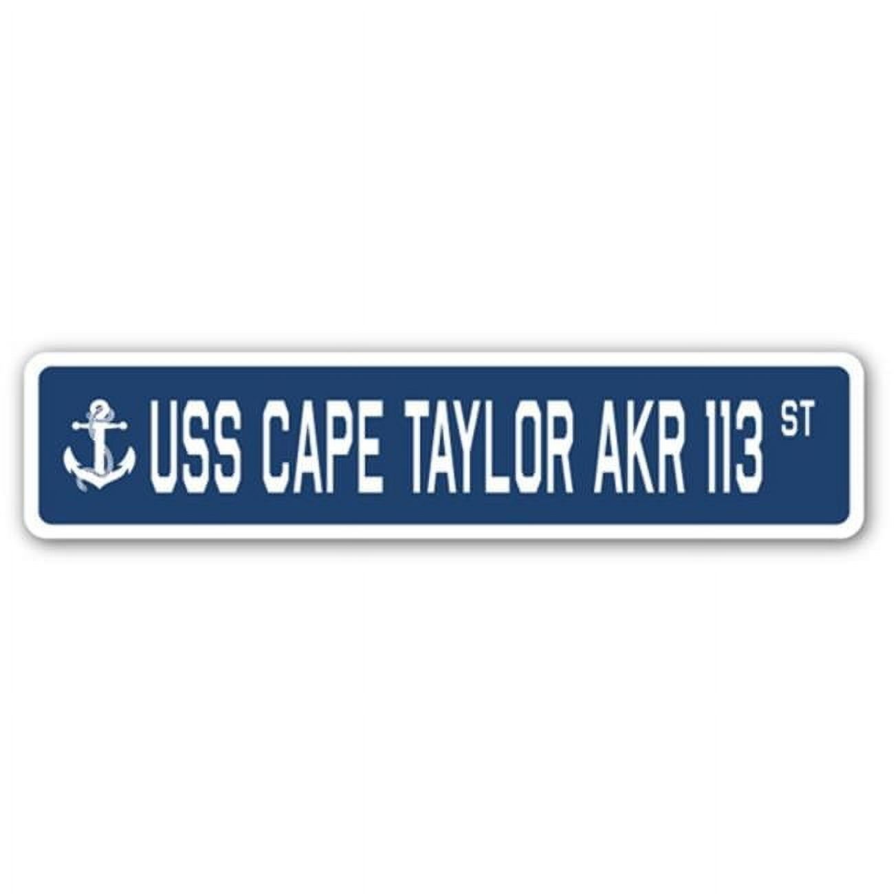 4 x 18 in. A-16 Street Sign - USS Cape Taylor AKR 113 - Walmart.com