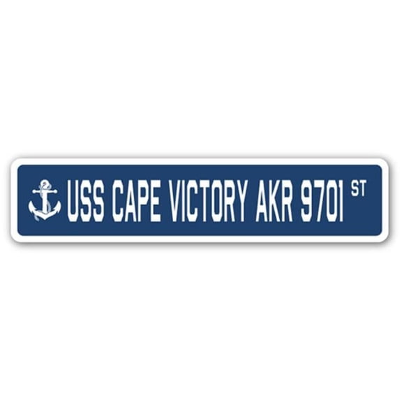 4 x 18 in. A-16 Street Sign - USS Cape Victory AKR 9701