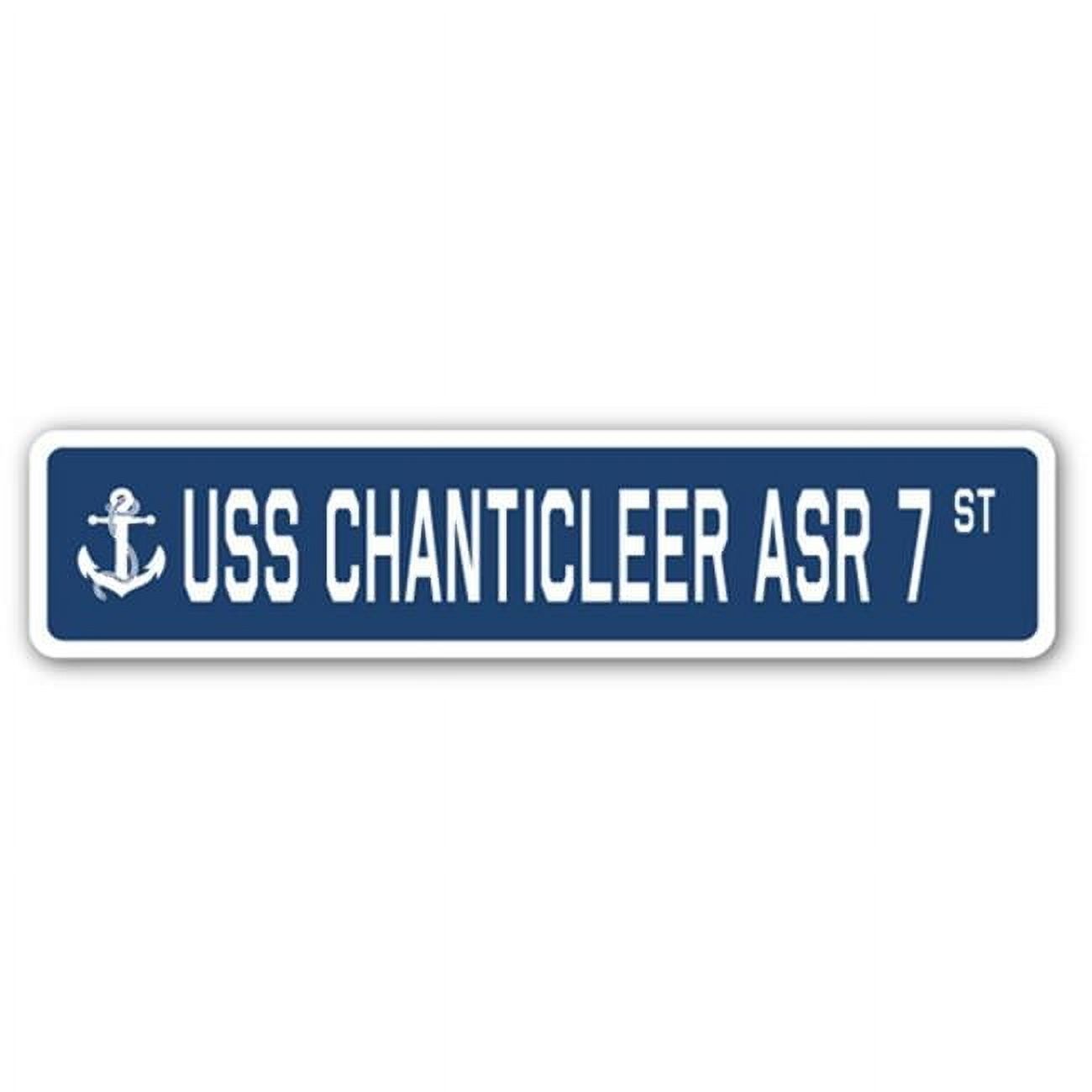 4 x 18 in. A-16 Street Sign - USS Chanticleer ASR 7 - Walmart.com