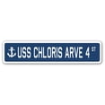 thumbnail image 1 of 4 x 18 in. A-16 Street Sign - USS Chloris Arve 4, 1 of 1