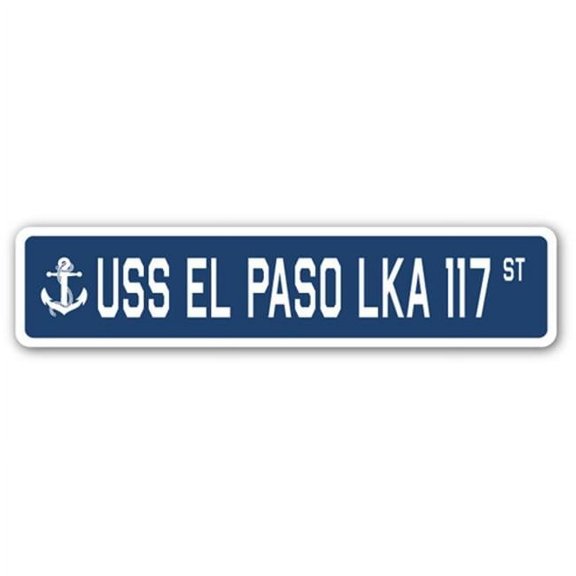 4 x 18 in. A-16 Street Sign - USS El Paso LKA 117