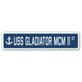 thumbnail image 1 of 4 x 18 in. A-16 Street Sign - USS Gladiator MCM 11, 1 of 1