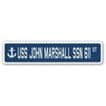 thumbnail image 1 of 4 x 18 in. A-16 Street Sign - USS John Marshall SSN 611, 1 of 1