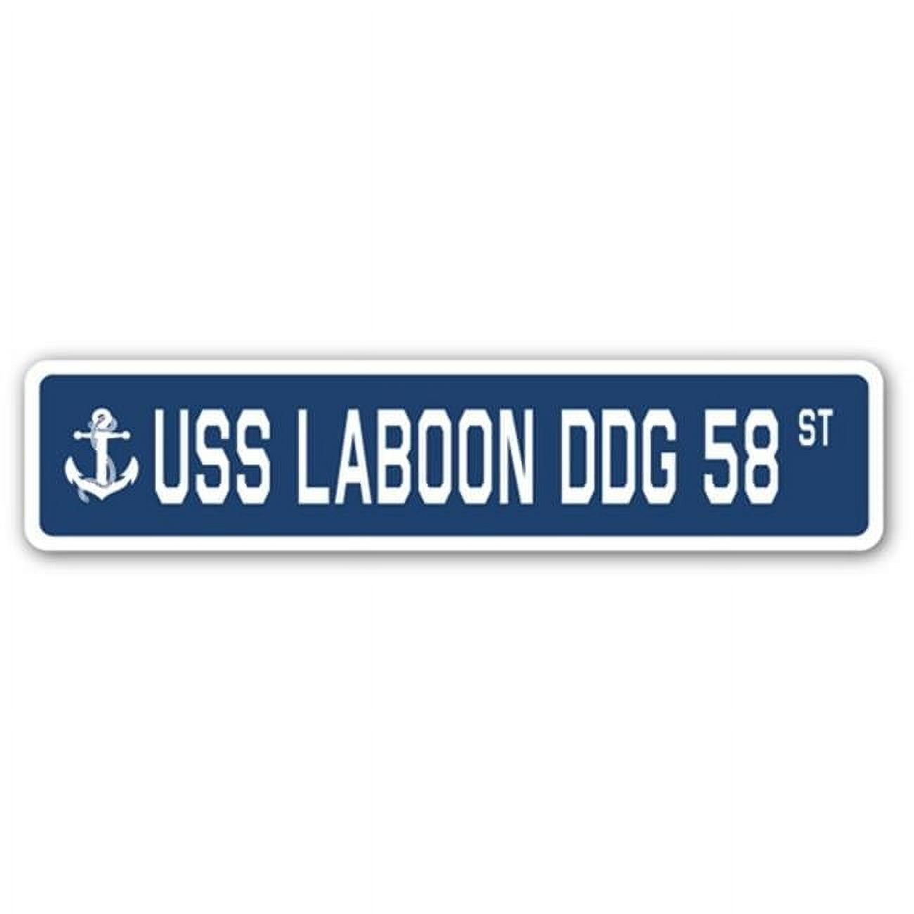 4 x 18 in. A-16 Street Sign - USS Laboon DDG 58 - Walmart.com