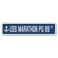thumbnail image 1 of 4 x 18 in. A-16 Street Sign - USS Marathon PG 89, 1 of 1
