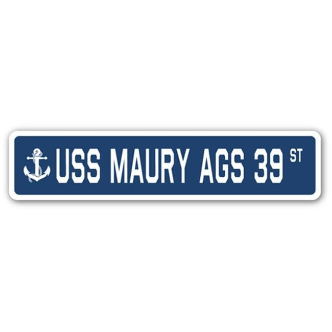4 x 18 in. A-16 Street Sign - USS Maury AGS 39 - Walmart.com