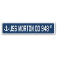 thumbnail image 1 of 4 x 18 in. A-16 Street Sign - USS Morton DD 948, 1 of 1