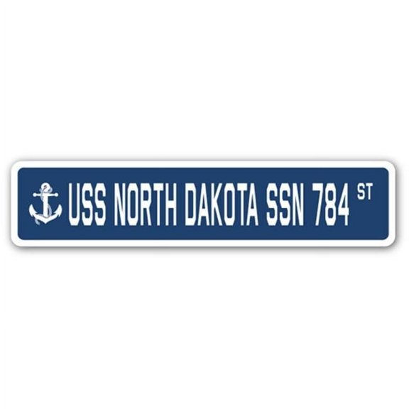 4 x 18 in. A-16 Street Sign - USS North Dakota SSN 784