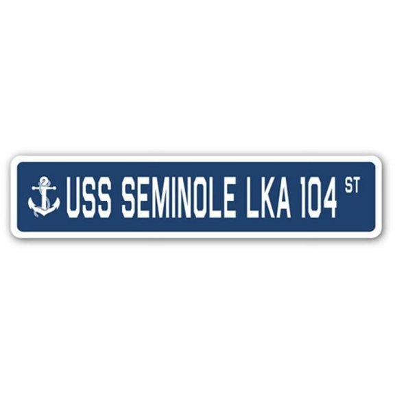 4 x 18 in. A-16 Street Sign - USS Seminole LKA 104