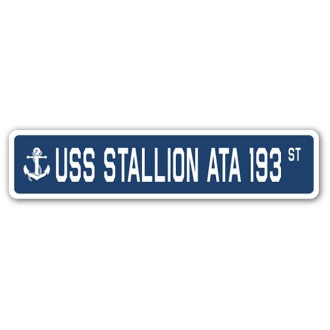 4 x 18 in. A-16 Street Sign - USS Stallion ATA 193 - Walmart.com