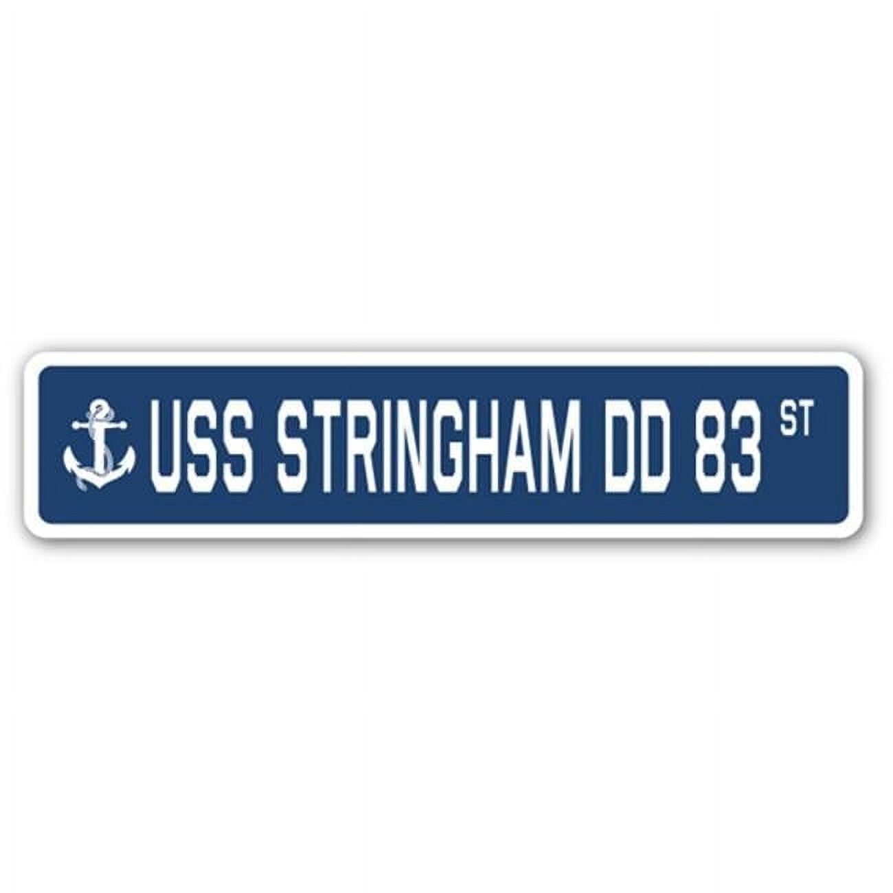 4 x 18 in. A-16 Street Sign - USS Stringham DD 83 - Walmart.com