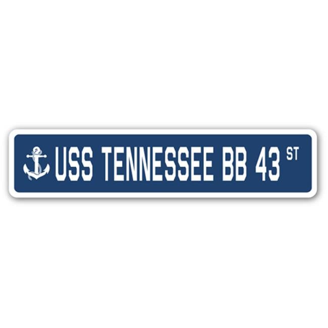 4 x 18 in. A-16 Street Sign - USS Tennessee BB 43 - Walmart.com