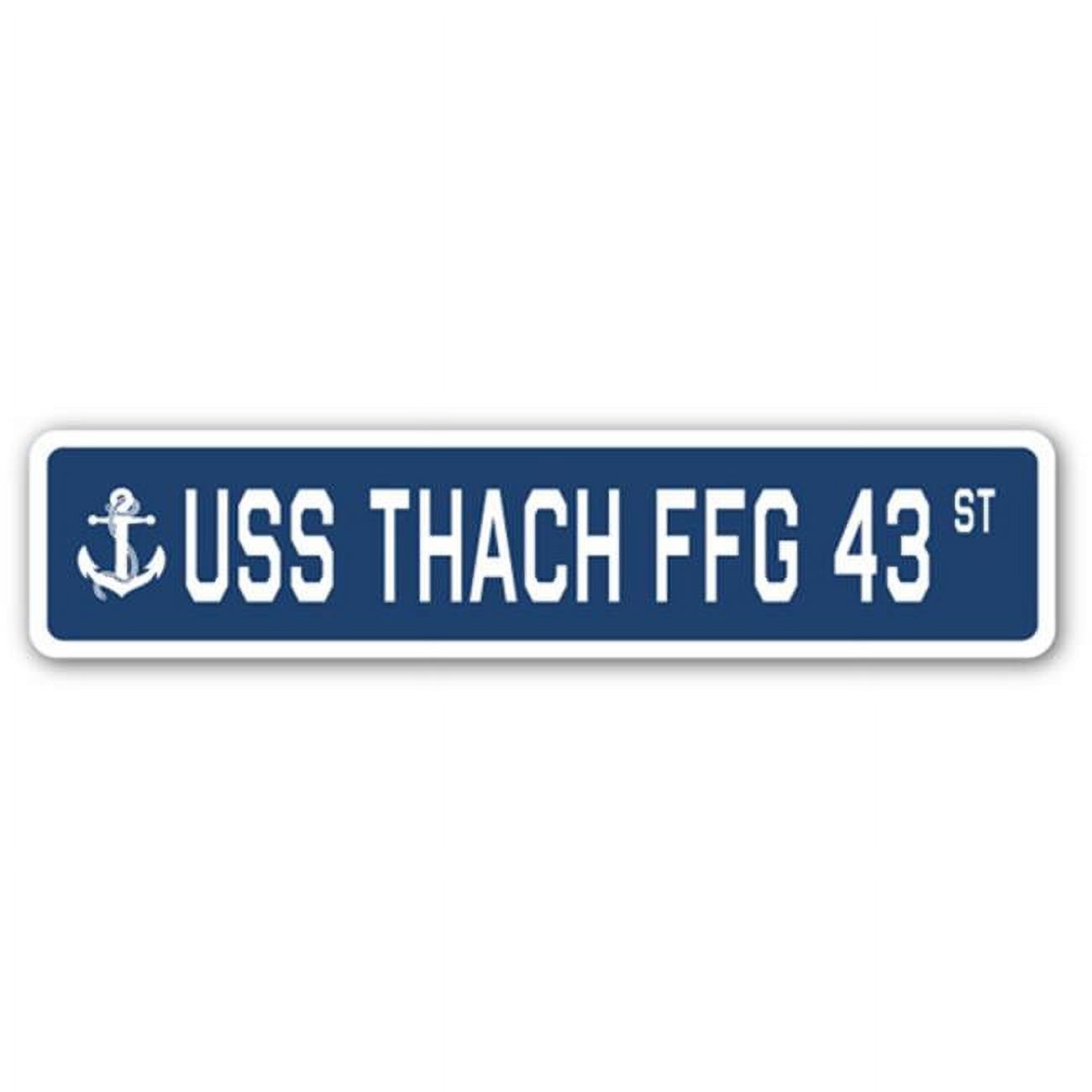 4 x 18 in. A-16 Street Sign - USS Thach FFG 43 - Walmart.com