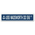thumbnail image 1 of 4 x 18 in. A-16 Street Sign - USS Wadsworth DD 516, 1 of 1