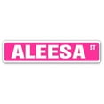 thumbnail image 1 of 4 x 18 in. Childrens Name Room Street Sign - Aleesa, 1 of 1