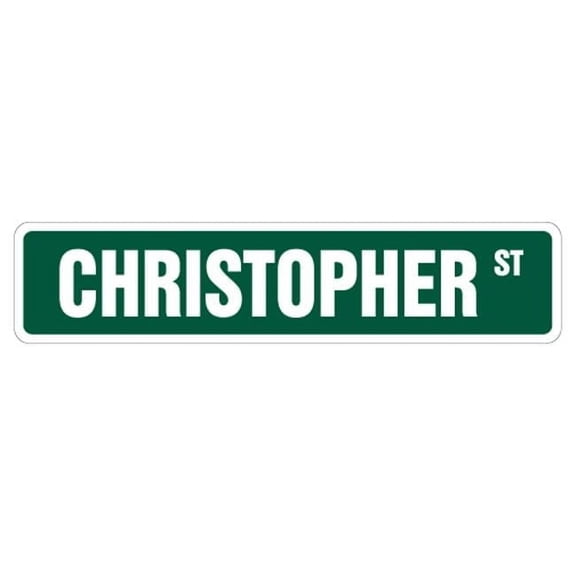 4 x 18 in. Childrens Name Room Street Sign - Christopher