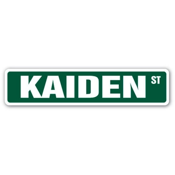 4 x 18 in. Childrens Name Room Street Sign - Kaiden