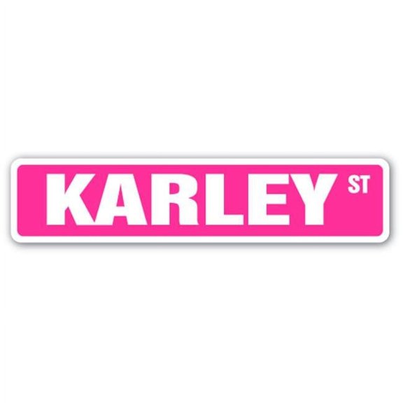 4 x 18 in. Childrens Name Room Street Sign - Karley