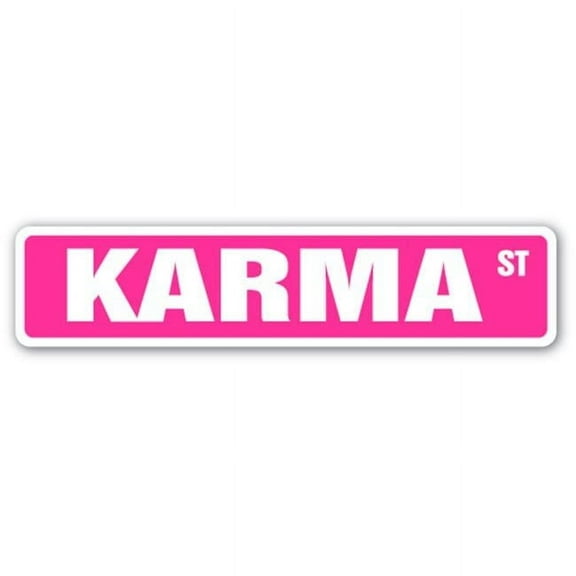 4 x 18 in. Childrens Name Room Street Sign - Karma