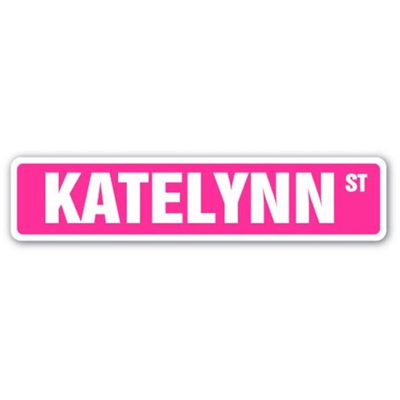 4 x 18 in. Childrens Name Room Street Sign - Katelynn