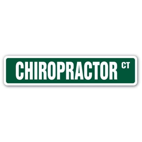 4 x 18 in. Chiropractor Street Sign - Back Holistic Align Spine Traction