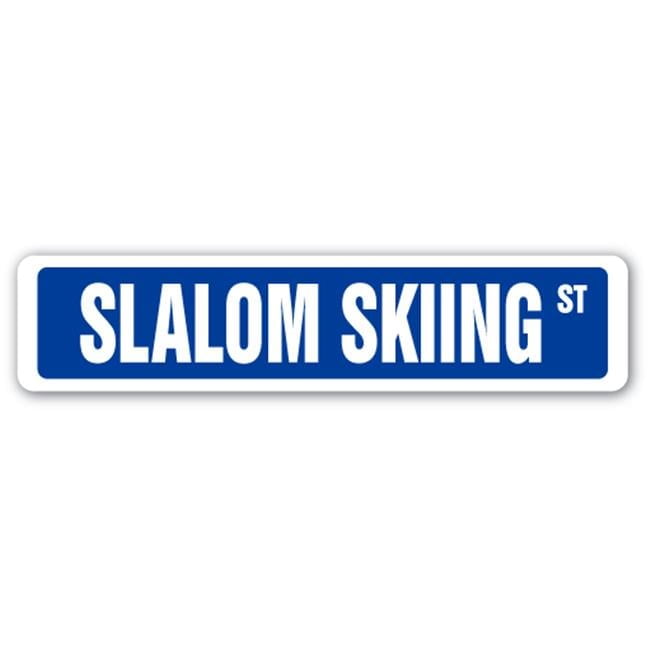 4 x 18 in. Slalom Skiing Street Sign - Race Racer Competition Gates ...